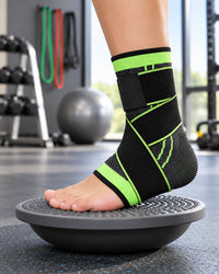 Tobillera Navenz en balance de equilibrio, entrenamiento en gimnasio
